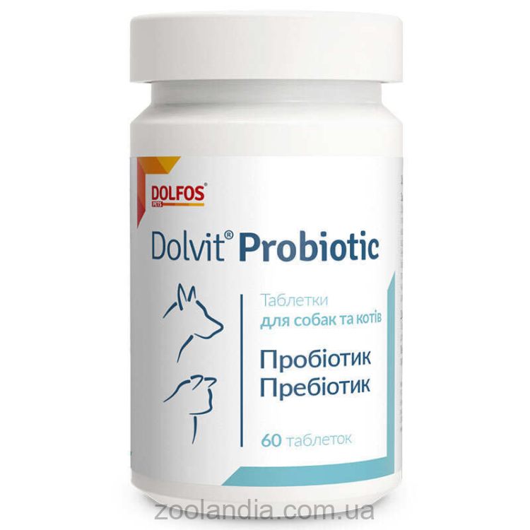 Dolfos (Дольфос) Dolvit Probiotic - Комплекс витаминов и микроэлементов Долвит Пробиотик для собак и кошек против дисбактериоз