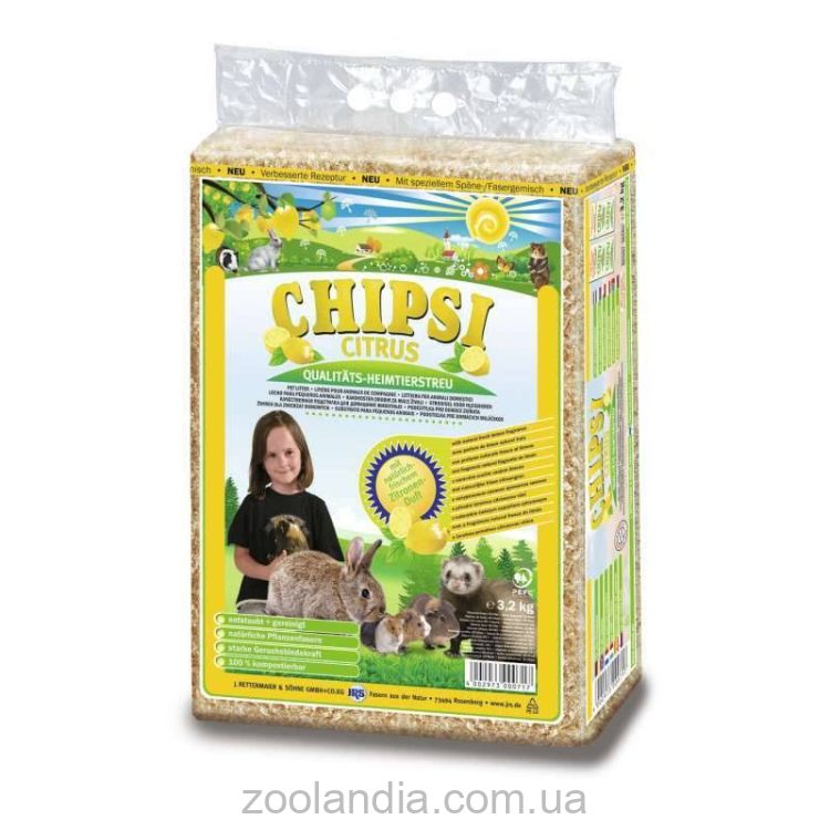 Chipsi (Чипси) Citrus- Опилки для грызунов с ароматом цитруса