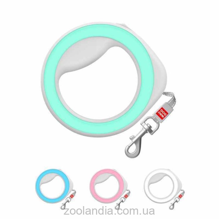 Collar Waudog Круглая рулетка, XS-M, до 40 кг, 2,9 м, светоотражающая лента