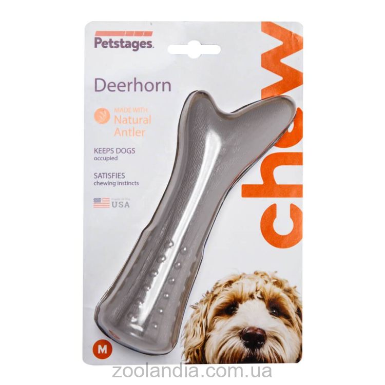 Petstages (Петстейджес) Deerhorn Игрушка для собак Олений рог большой