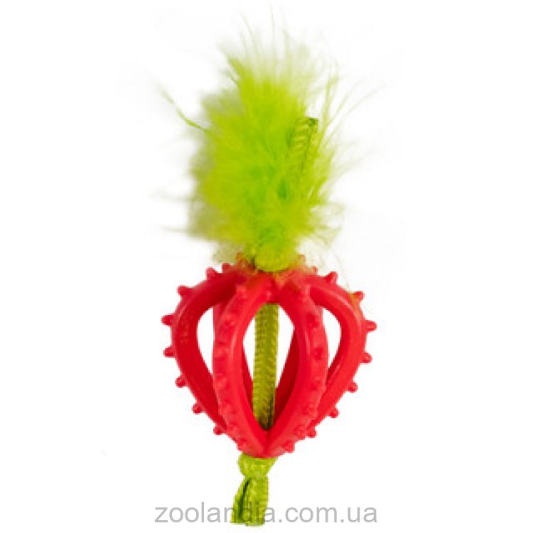 Petstages (Петстейджес) Catstages Strawberry Teether – Клубничка Игрушка для кошек для жевания, чистки зубов и массажа десен с ароматом клубники