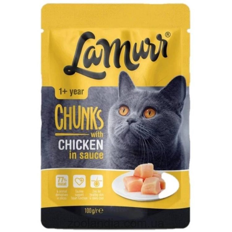 Quattro (Кваттро) La Murr Cat Chicken - Влажный корм для взрослых кошек с курицей