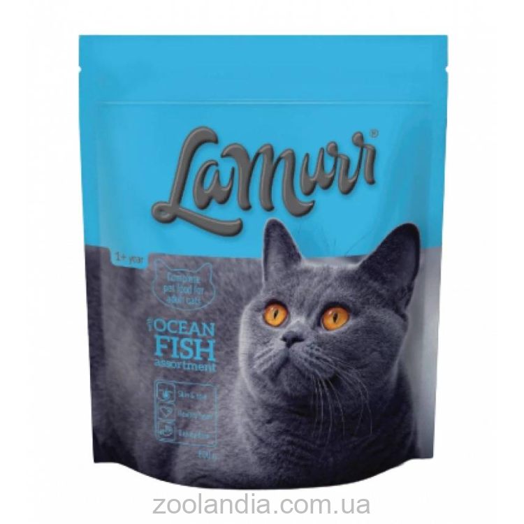 Quattro (Кваттро) La Murr Cat Ocean Fish - Сухой корм для взрослых котов с океанической рыбой