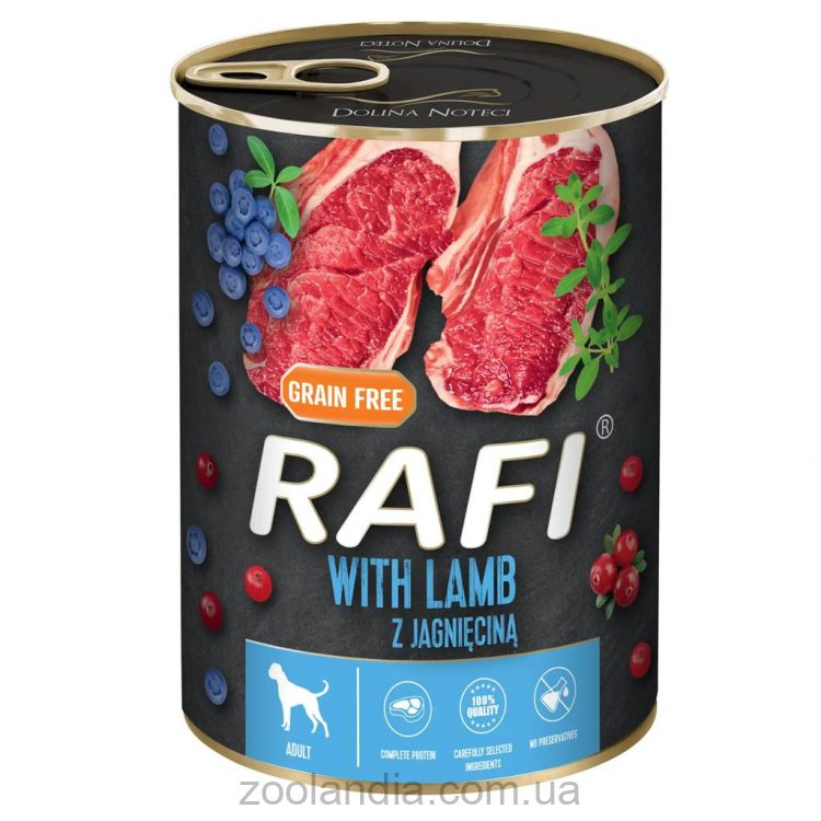 Rafi (Рафи) Dog Adult with Lamb - Влажный корм для собак с ягненком, голубикой и клюквой