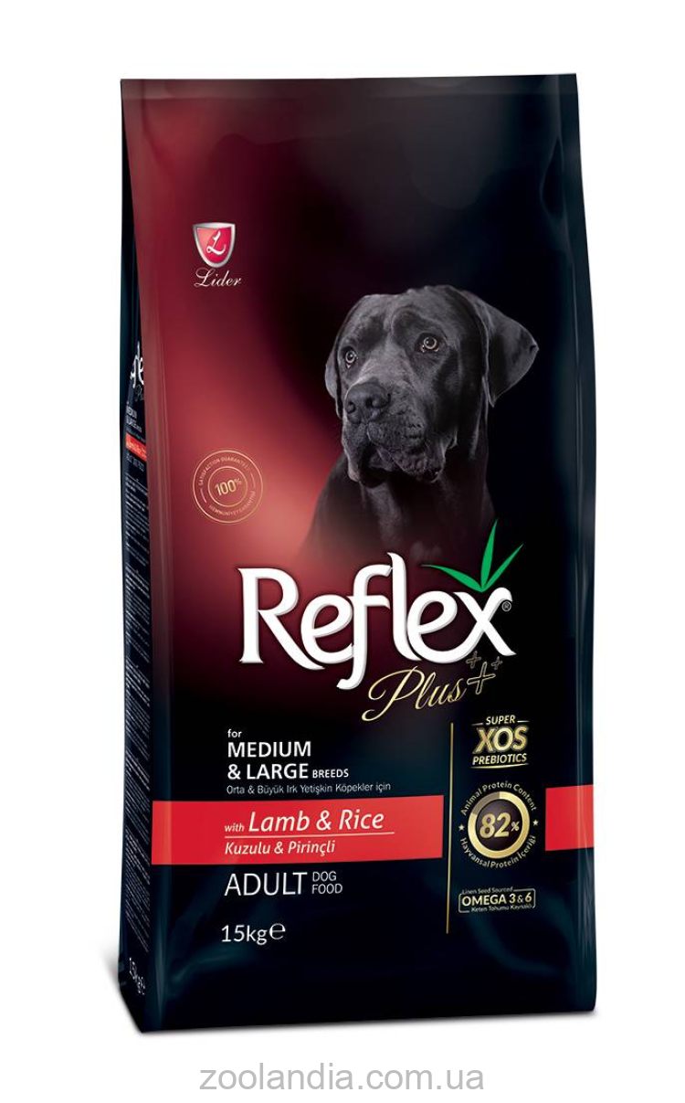Reflex Plus (Рефлекс Плюс) Medium & Large Adult Lamb & Rice - Сухой корм для собак средних и крупных пород (ягненок)