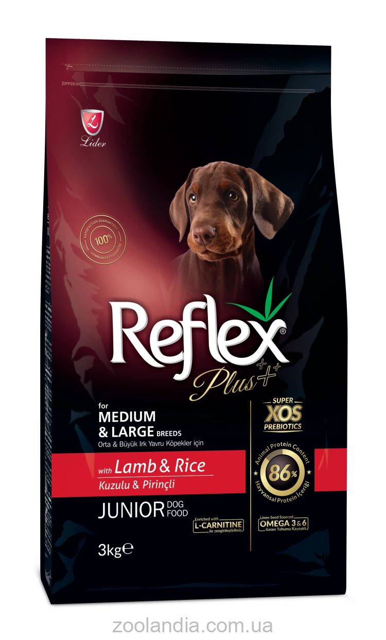 Reflex Plus (Рефлекс Плюс) Medium & Large Junior Lamb & Rice - Сухой корм для щенков средних и крупных пород (ягненок)