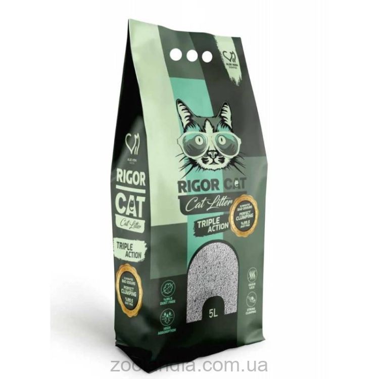 Rigor Cat (Ригор Кет) Aloe Vera - Наполнитель бентонитовый для кошачьего туалета с ароматом алоэ вера