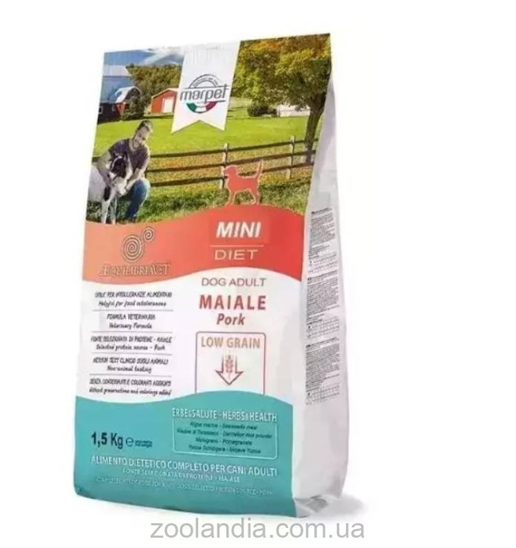 Marpet (Марпет) AequilibriaVET Low Grain Adult Dog Mini & Small Pork - Сухой корм со свининой для взрослых собак мини и малых пород