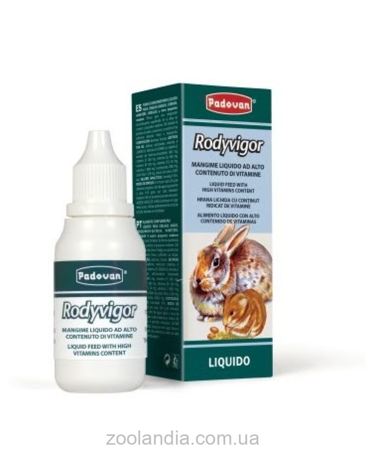 Padovan (Падован) Rodyvigor - Дополнительный жидкий корм (прикорм) для маленьких грызунов