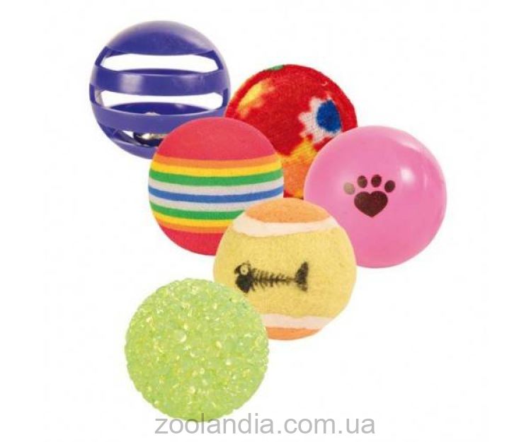 Trixie (Трикси) - Набор мячиков для кошки,набор 6шт