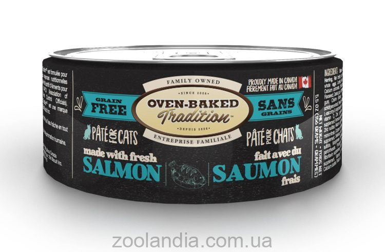 Oven-Baked (Овен Бекет) Tradition влажный корм для кошек из свежего мяса лосося