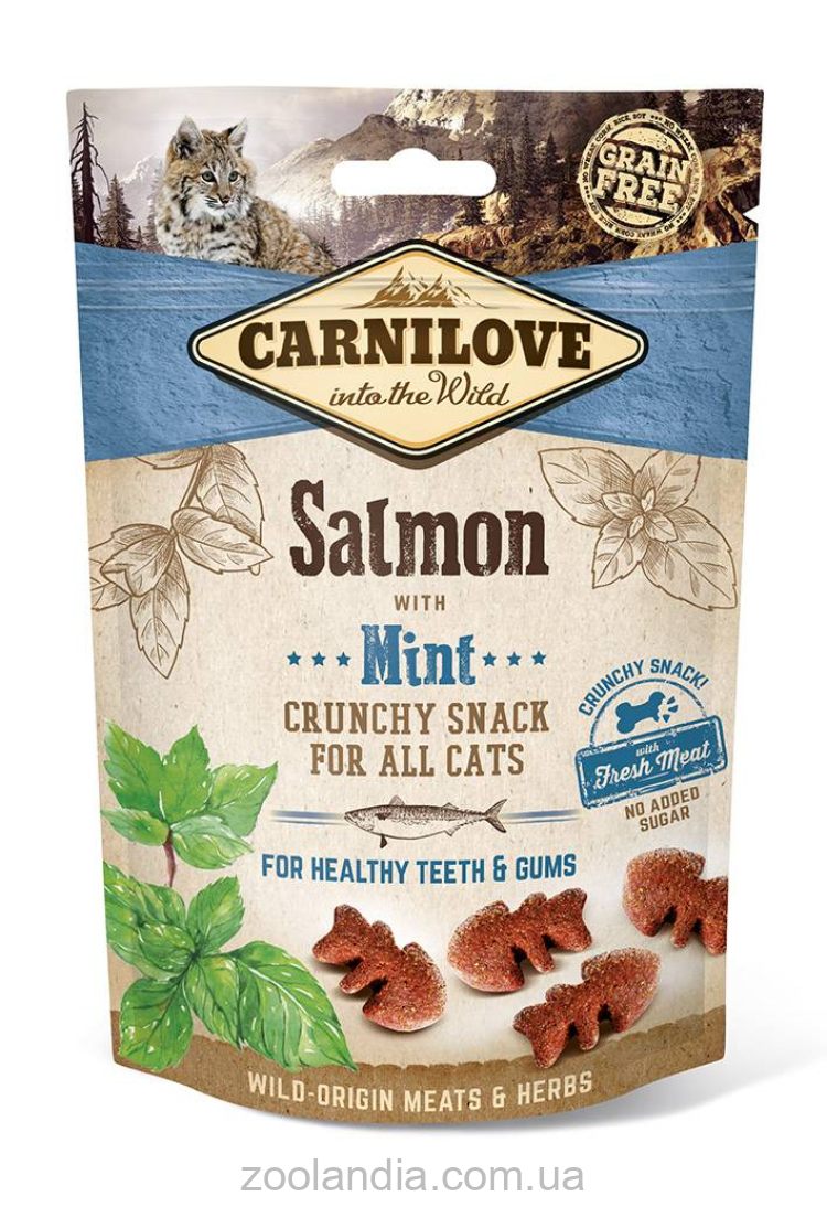 Carnilove (Карнилав) Cat Crunchy Snack Лакомство для кошек лосось, мята