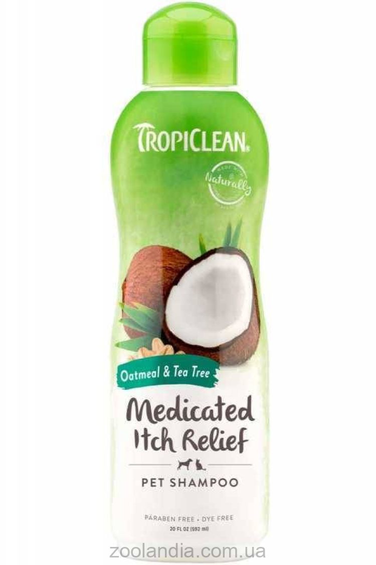 Tropiclean (Тропиклин) Medicated Oatmeal &Tea Tree - Шампунь овсяный с экстрактом чайного дерева для собак