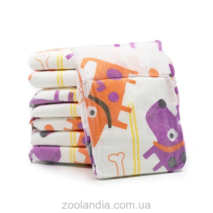 Misoko&Co (Мисоко и Ко) Одноразовые подгузники для кобелей с индикатором влажности и ароматом персика (щенки и косточки) 12 шт