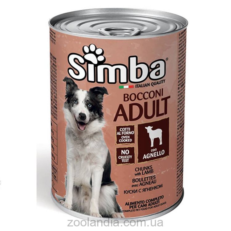 Simba (Симба) Dog Adult Can Lamb - Влажный корм для собак с ягненком