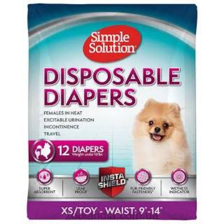 Simple Solutions (Симпл Солюшн) Disposable Diapers X-Small Toy Гигиенические подгузники для животных