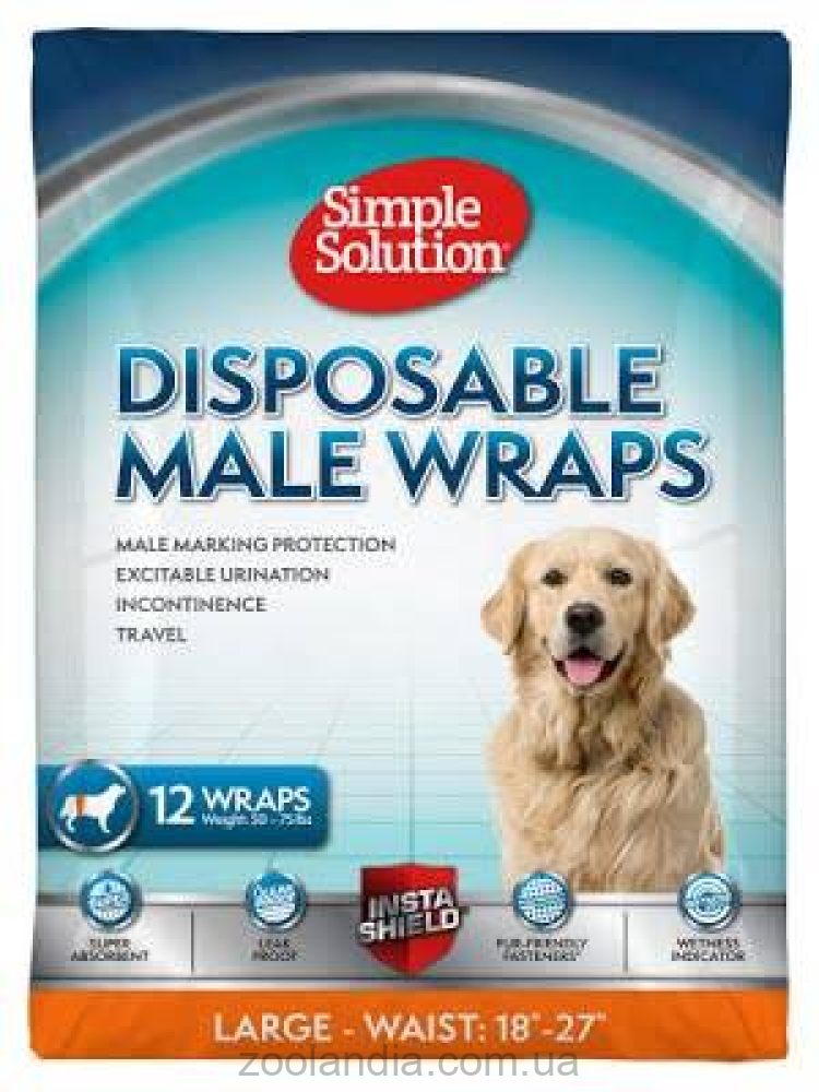 Simple Solutions (Симпл Солюшн) Disposable male wrap large - Влагопоглощающий поясок для кобелей