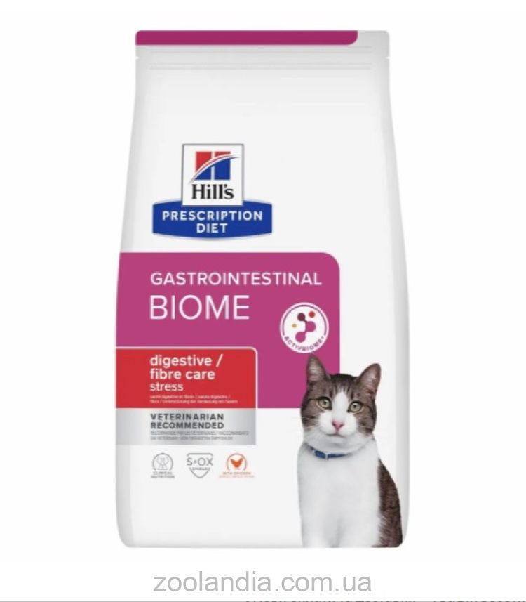 Hills (Хиллс) PD Feline Gastrointestinal Biome Strs - Диетический корм для кошек при расстройствах пищеварения и для поддержки при стрессах
