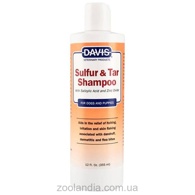 Davis Sulfur &Tar Shampoo ДЭВИС СУЛЬФУР ТАР шампунь с серой и дегтем для собак
