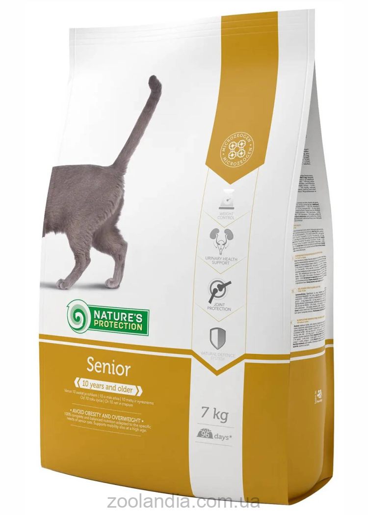 Nature's Protection (Нейчерс Протекшн) Senior – Сухой корм для пожилых кошек (птица)