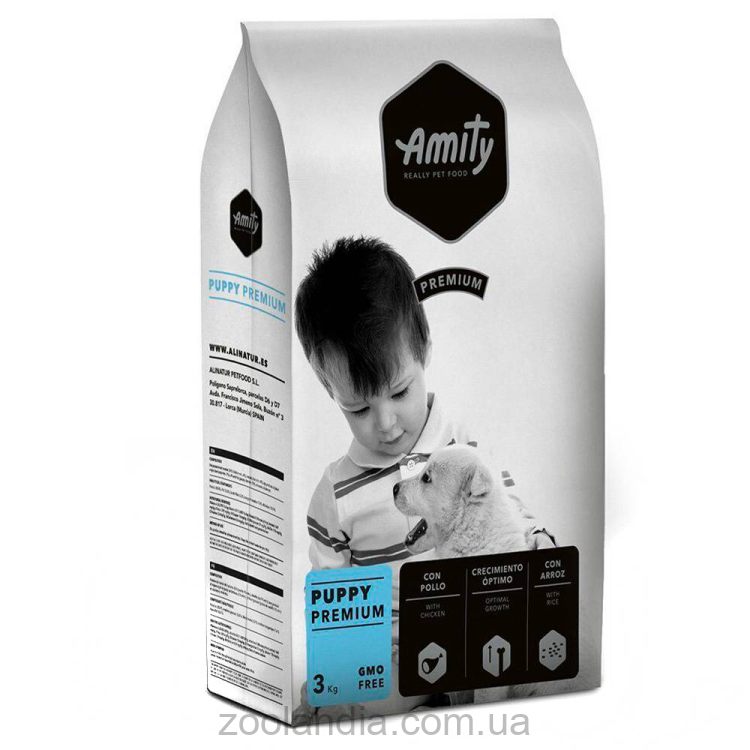 Amity (Амити) Puppy - Сухой корм для щенков всех пород (курица/рис)