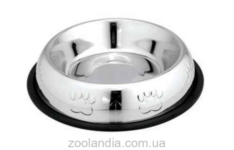 Swastik Industries - Миска металлическая выпуклая с лапками на резиновой кромке