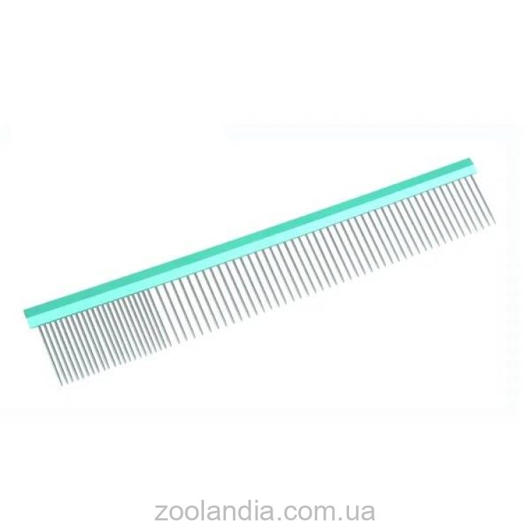 Tauro Pro Line (Тауро про Лайн) Ultra Light Line расческа с алюминиевой ручкой и зубчиками из нержавеющей стали, мятный