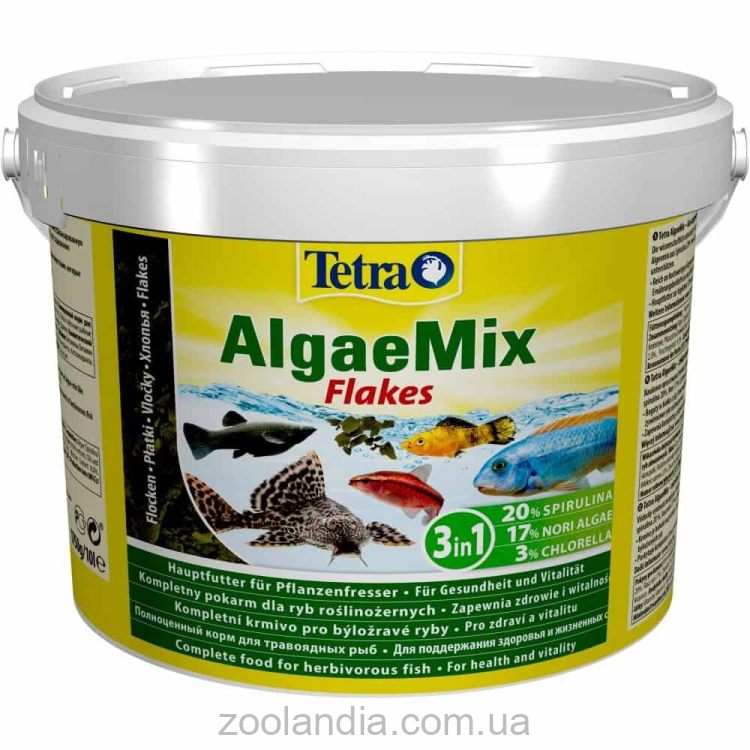 Tetra (Тетра) Algae Mix Flakes - Корм для травоядных декоративных рыб (хлопья)