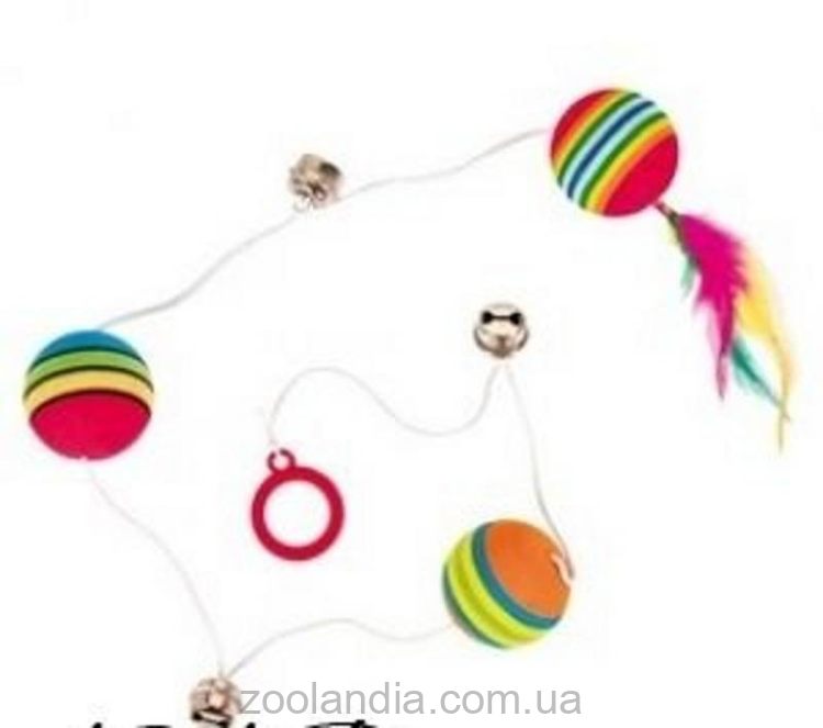 Trixie (Трикси) - Мячи на веревке для котов,3шт