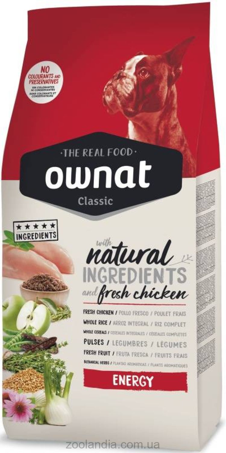Ownat (Овнат) Energy — Корм для взрослых охотничьих и спортивных собак всех пород