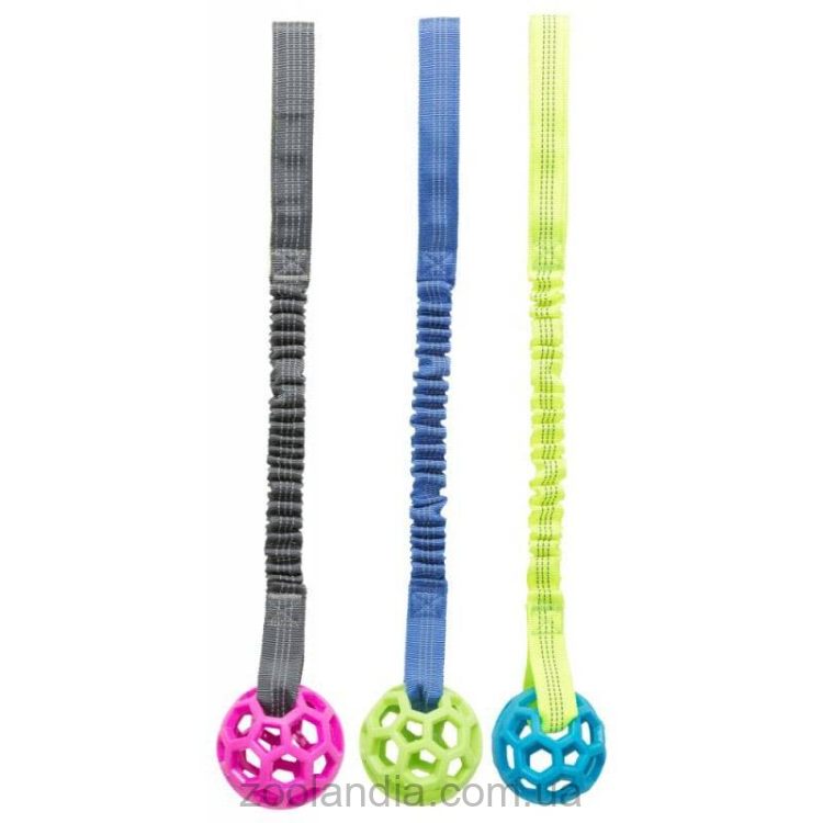Trixie (Трикси) Bungee Tugger Игрушка мяч на веревке с амортизатором для собак 7/48 см (полиэстер)