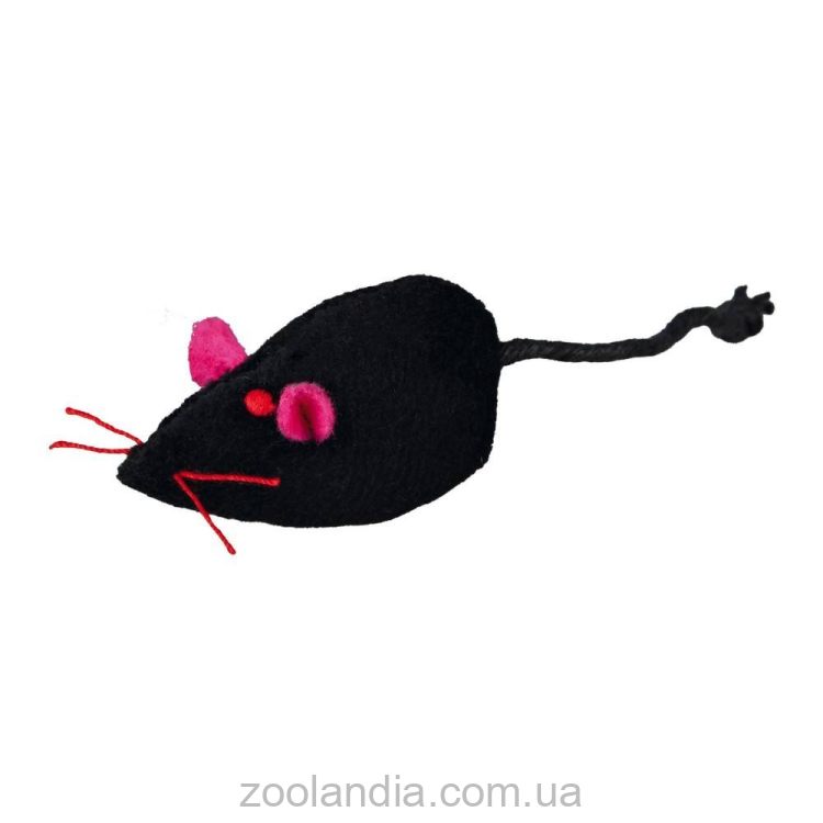 Trixie (Трикси) Игрушка Мышка плюшевая с погремушкой для кошек 5 см