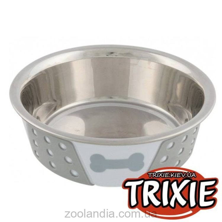 Trixie (Трикси) - Миска металлическая для собак, с силиконовым покрытием