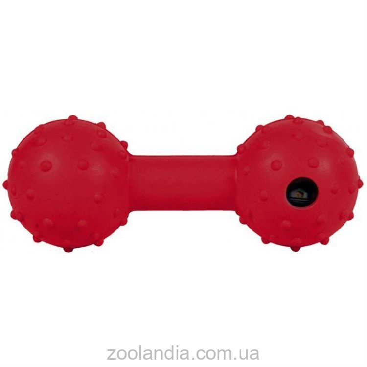 Trixie (Трикси) - Игрушка для собак Гантель резиновая, литая с колокольчиком 12,5 см.
