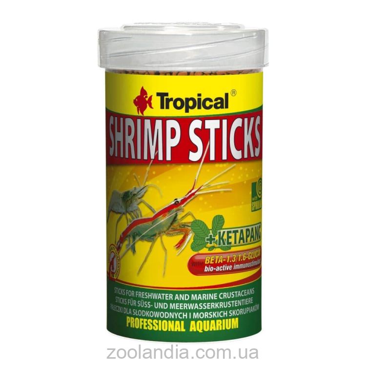 Tropical (Тропикал) Shrimp Sticks - Сухой корм в палочках для креветок и раков