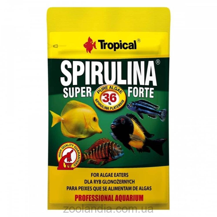 Tropical (Тропикал) Super Spirulina Forte - Сухой корм для аквариумных травоядных рыб