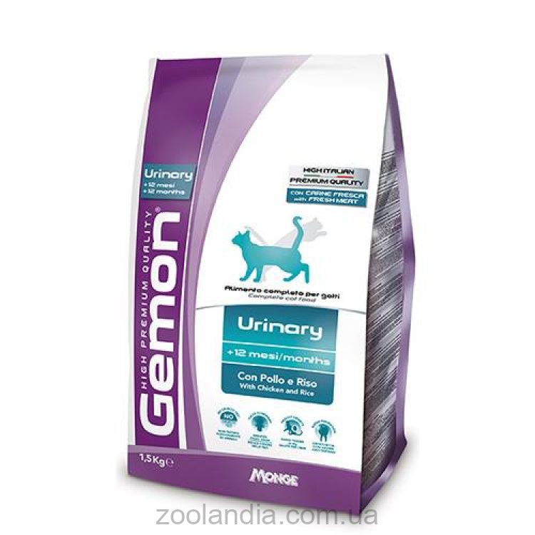Gemon (Джемон) Urinary - Сухий корм для профілактики сечокам'яної хвороби з куркою та рисом для кішок