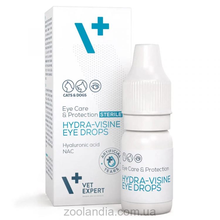 VetExpert (ВетЭксперт) Hydra-Visine - глазные капли для кошек и собак, ежедневный уход
