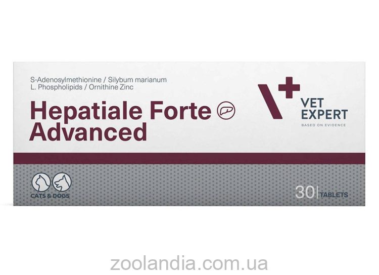 VetExpert (ВетЭксперт) Hepatiale Forte Advanced - Пищевая добавка для поддержания функций печени собак и кошек (таблетки)