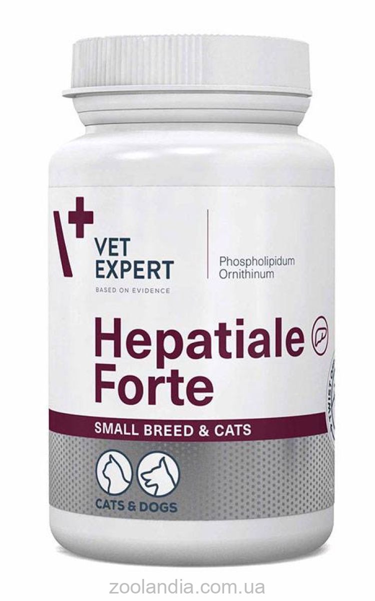 VetExpert (ВетЭксперт) Hepatiale Forte Small breed&Cats - Пищевая добавка для поддержания функций печени у собак мелких пород и котов (капсула)