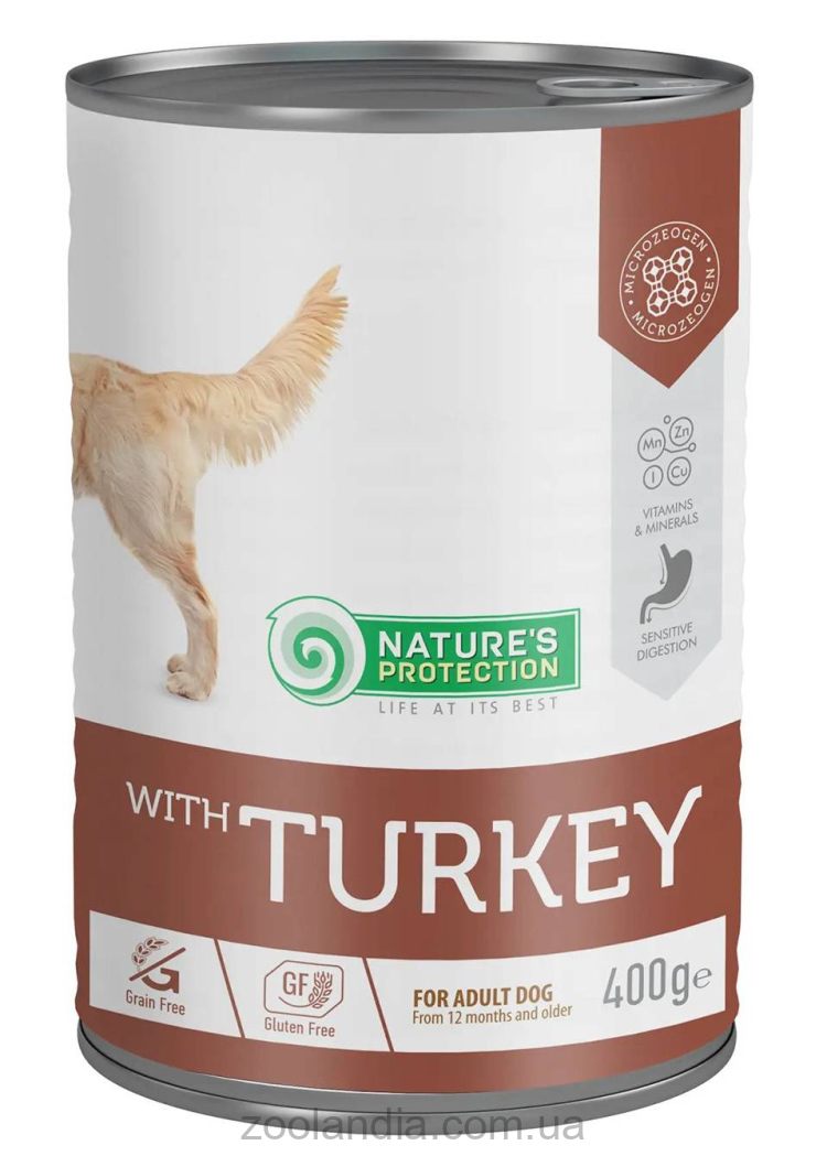 Nature's Protection (Нейчерс Протекшн) with Turkey – Влажный корм для взрослых собак (индейка)