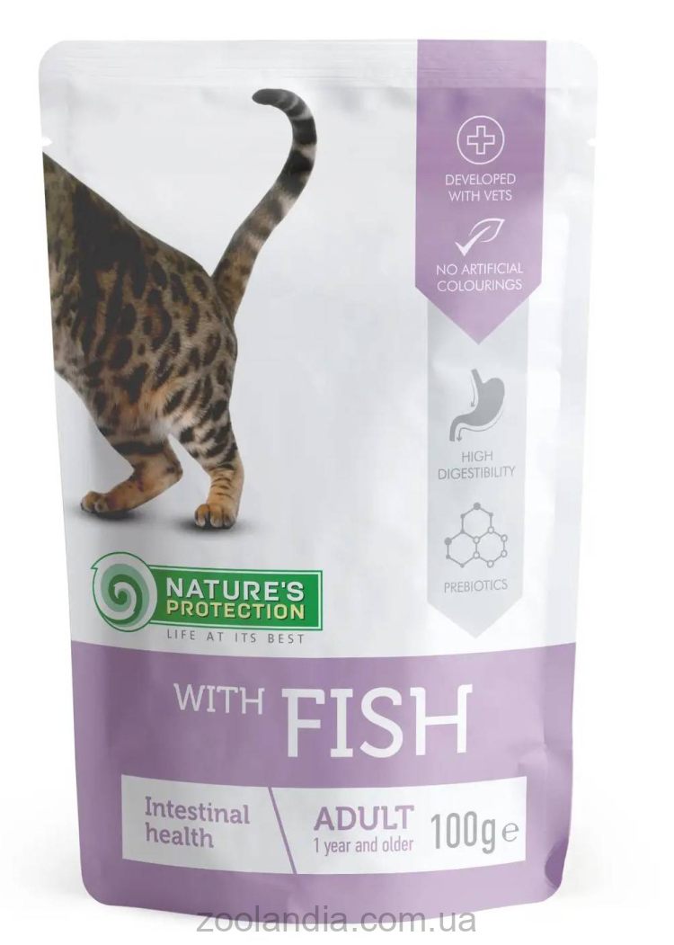 Nature's Protection  Intestinal health with Fish – корм для взрослых кошек с чувствительным пищеварением (рыба)