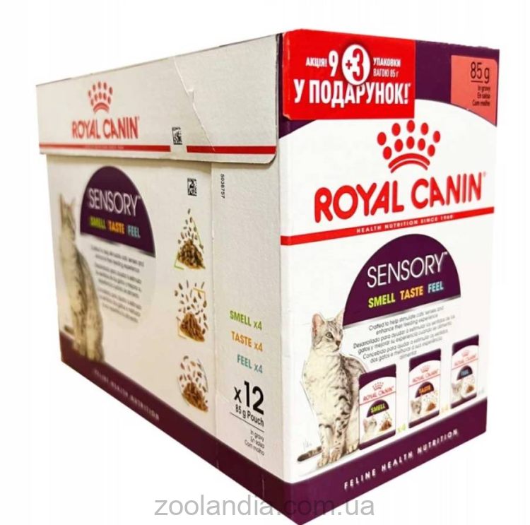 Royal Canin (Роял Канин) Sensory Multipack Gravy - Консервированный корм для кошек, набор кусочки в соусе