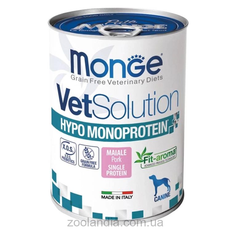Monge (Монж) VеtSolution Wet Hypo Monoprotein Pork Canine Dog - Влажный корм для собак с пищевыми расстройствами со свининой