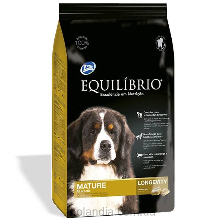Equilibrio (Эквилибрио) Dog Mature All Breeds Сухой суперпремиум корм для пожилых или малоактивных собак средних и крупных пород