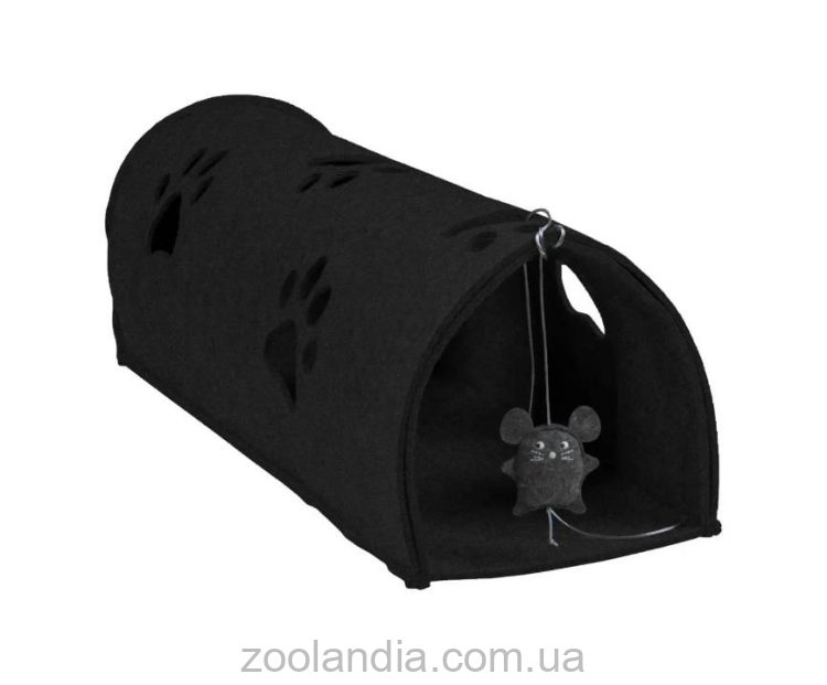 Red Point (Рэд Поинт) Kitty Tunnel - Войлочный домик-туннель с мышкой для котов черный