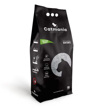 Catmania (Кэтмания) Aloe Vera - Бентонитовый наполнитель с алое вера  для кошачьего туалета