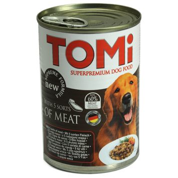 Tomi (Томи) 5 kinds of meat 5 - Влажный корм для собак (5-видов мяса), банка
