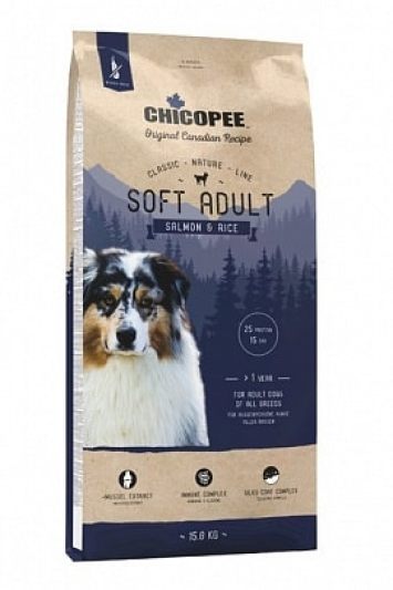Chicopee (Чикопи) CNL Adult Soft Salmon &Rice – полувлажный корм для взрослых собак всех пород (с лососем и рисом)