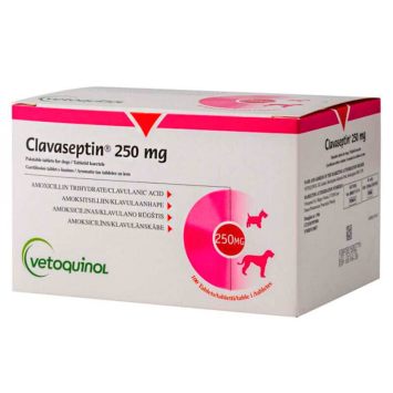 Vetoquinol (Ветокинол) Клавасептин  Clavaseptin - Таблетки для лечения заболеваний кожи у кошек и собак (антибиотики)